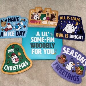 The Woobles Crochet Holiday 2024 Sticker Lot Of 5